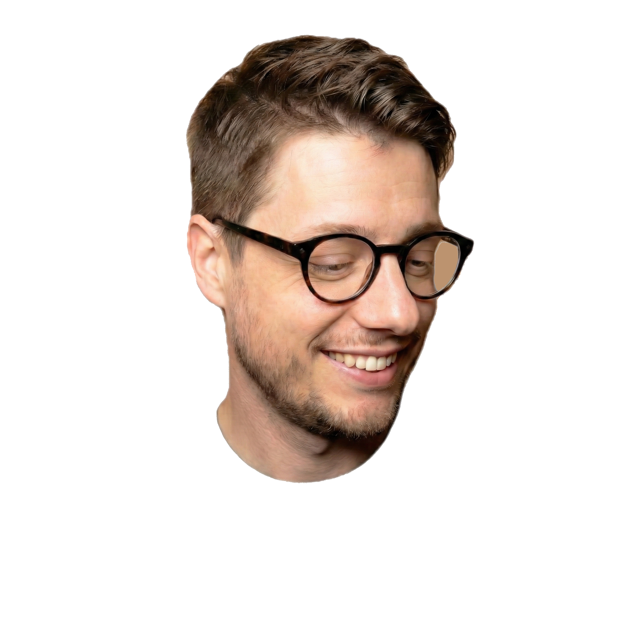 Character looking downwards