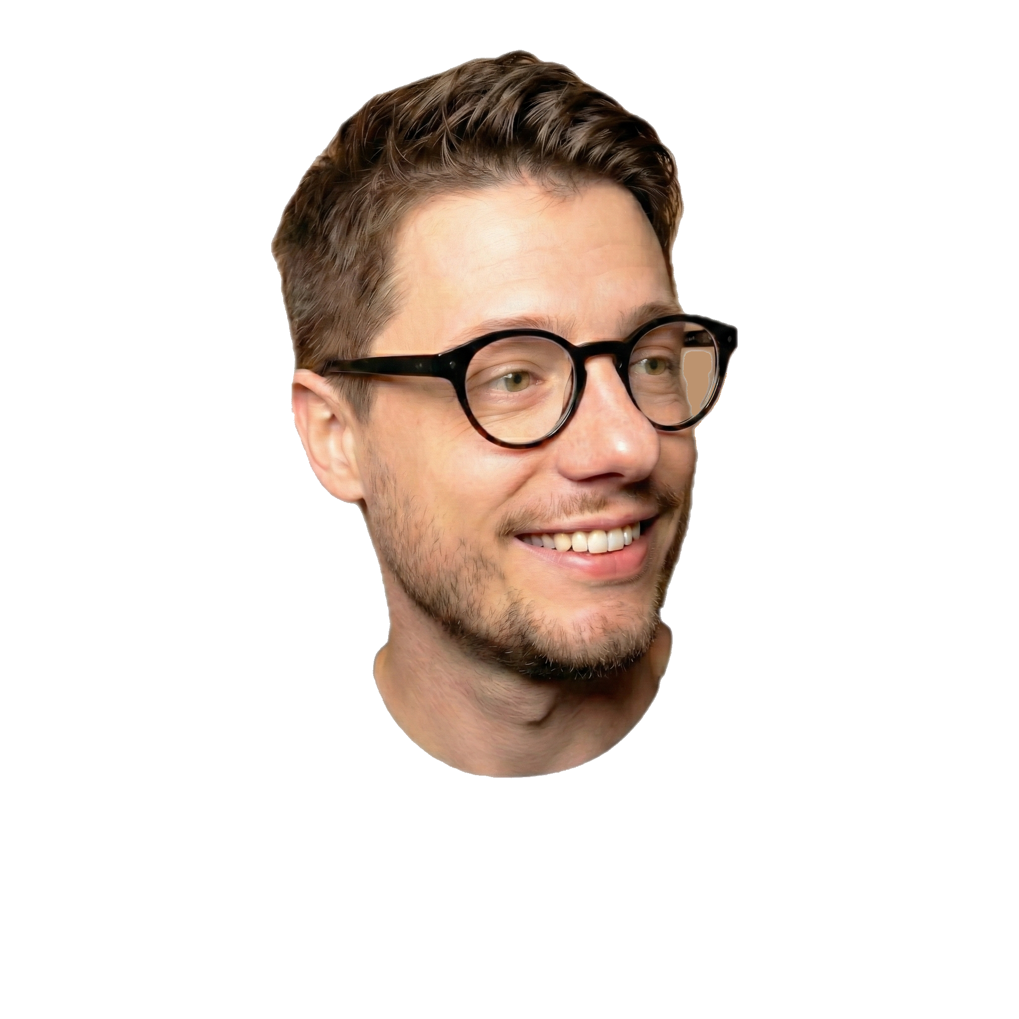 Character looking straight